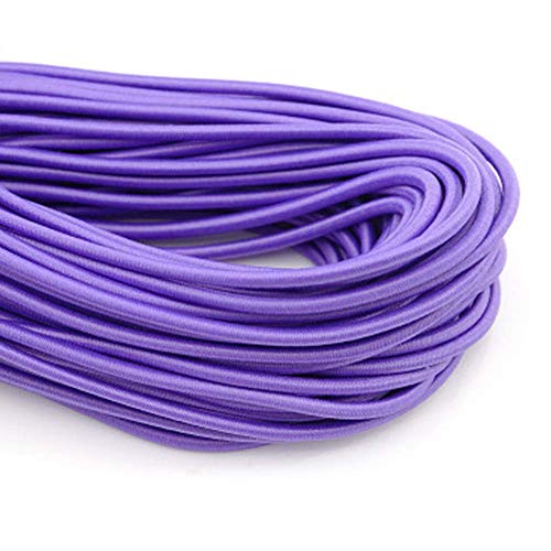 Venus valink Elastisches Band, Polyester, schmal, elastisches Seil, rund, dehnbar, zum Nähen, Basteln, 3 mm, 10 m violett Venus valink Elastisches Band, Polyester, schmal, elastisches Seil, rund, dehnbar, zum Nähen, Basteln, 3 mm, 10 m violett von Valink