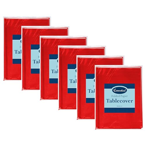 Venuscello 12 x rote Papiertischdecken, 90 x 90 cm, quadratisch, Einweg, gefaltet, für Geburtstagsparty Venuscello 12 x rote Papiertischdecken, 90 x 90 cm, quadratisch, Einweg, gefaltet, für Geburtstagsparty von Venuscello