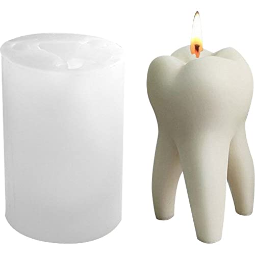 Aromatherapie-Kerzenform, 3D-Zähne-Kerzenform, Antihaft-Epoxidharz-Gieß-Silikonform für die Herstellung von Kerzenseife von Vepoty