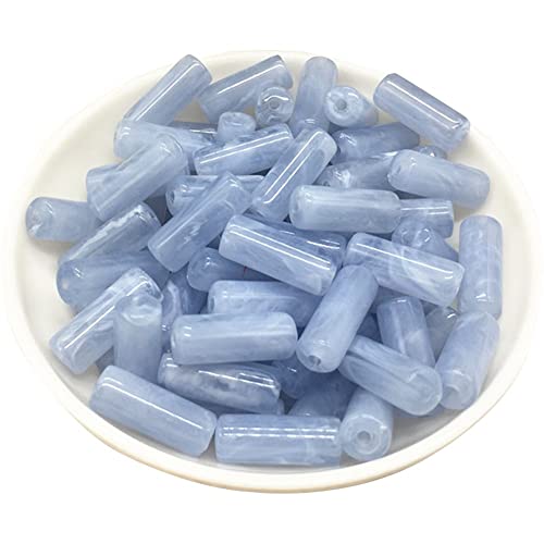 Vepoty Acryl Tube Beads 20pcs 8x20mm Long Spacer Beads Column Spacer Beads für DIY Schmuckherstellung Zubehör von Vepoty