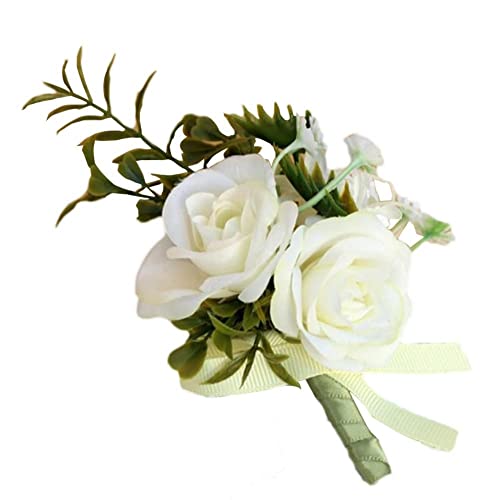Vepoty Bräutigam, Braut, Brustblume, Ansteckblume, zarte, schöne Brustblume, künstliche Simulation, Hochzeitsblumen für die Zeremonie von Vepoty