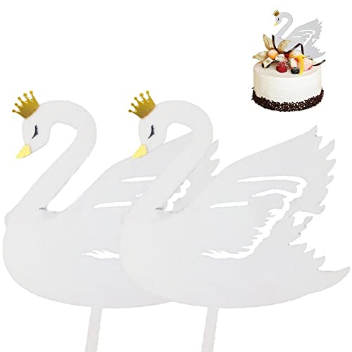Vepoty Geburtstagstortenaufsätze, 2 Stück, süßer Schwan, Cupcake-Aufsätze, Kuchendekoration, Dessert, Backen, dekorative Ornamente Vepoty Geburtstagstortenaufsätze, 2 Stück, süßer Schwan, Cupcake-Aufsätze, Kuchendekoration, Dessert, Backen, dekorative Ornamente von Vepoty