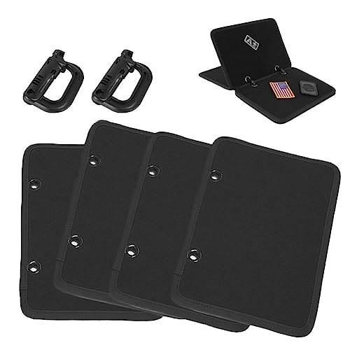 Vepoty Patch-Display-Halter, 4 Stück/Set, umklappbares Patchbuch, Patch-Broschüren-Organizer, Anzeigetafel mit abnehmbaren D-Ring-Schnallen von Vepoty