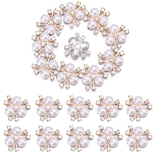 Vepoty Perlenknöpfe, 20 Stück, Flache Rückseite, Blumen-Strassknöpfe, Kristalllegierung, Blumenanhänger für die Schmuckherstellung, Heimwerkerarbeiten Vepoty Perlenknöpfe, 20 Stück, Flache Rückseite, Blumen-Strassknöpfe, Kristalllegierung, Blumenanhänger für die Schmuckherstellung, Heimwerkerarbeiten von Vepoty