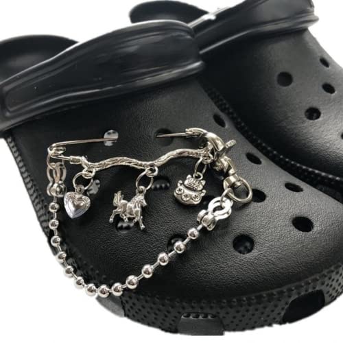 Vepoty Schuhanhänger Kette Mode Herz Anhänger Boot Schuhkette DIY Hängende Schuhkette Charm Schuhe Schmuck Zubehör von Vepoty