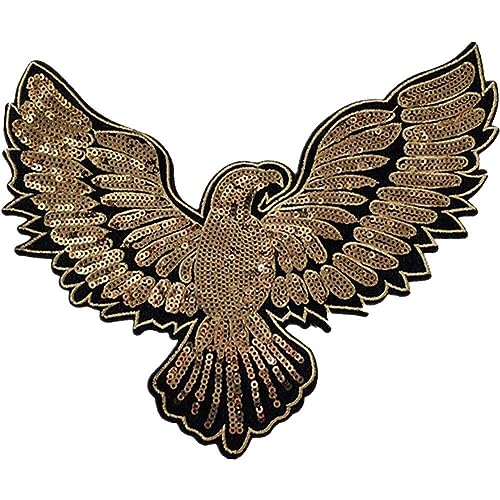 Vepoty Tierkleidungsabzeichen 1 Stück Pailletten-Adler-Aufnäher Aufnäher Applikation DIY-Kostüm-Aufnäher für Hut Kleidung Dekoration Vepoty Tierkleidungsabzeichen 1 Stück Pailletten-Adler-Aufnäher Aufnäher Applikation DIY-Kostüm-Aufnäher für Hut Kleidung Dekoration von Vepoty