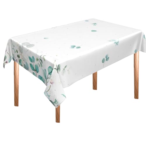 2 Stück Eukalyptus Tischdecke(137cmX274cm),Grün Geburtstagstischdecke,Kindergeburtstag Deko Salbeigrün,Party Tischdecke für Garten Hochzeit Party von VerLuky