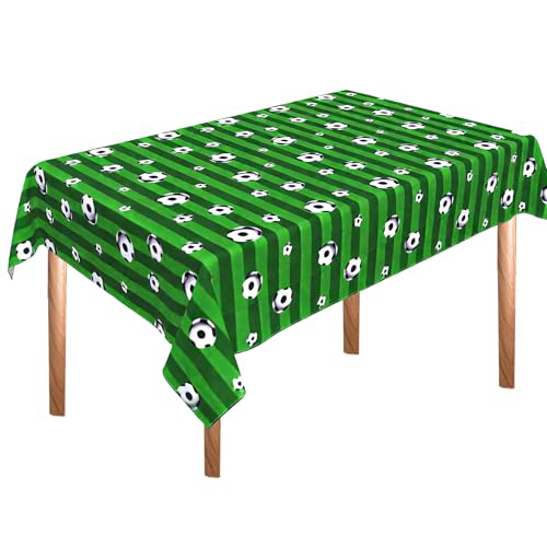 2 Stück Fußball Tischdecke(137cmX274cm),Fussball Deko Geburtstag Kinder,Geburtstagstischdecke Fußball,Fußball Geburtstagsparty Tischdecke von VerLuky