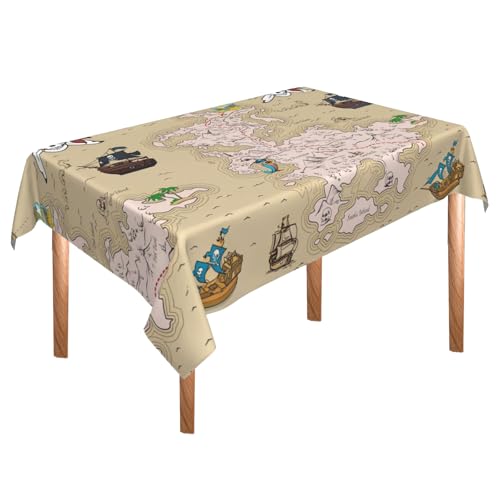 2 Stück Tischdecke für Piratenpartys(137cmX274cm),Tischdecke Geburtstag Junge,Piraten Deko Geburtstag Kinder,Party Tischdeckes für Piratenthema von VerLuky