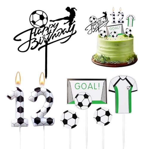 Geburtstagskerzen Zahlen 12,Fussball Deko Geburtstag Kinder,12 Geburtstag Junge,Kuchen Deko Fußball,Fussball Geburtstagdeko Geburtstagskerzen Zahlen 12,Fussball Deko Geburtstag Kinder,12 Geburtstag Junge,Kuchen Deko Fußball,Fussball Geburtstagdeko von VerLuky