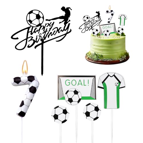 Geburtstagskerzen Zahlen 7,Fussball Deko Geburtstag Kinder,7 Geburtstag Junge,Kuchen Deko Fußball,Fussball Geburtstagdeko Geburtstagskerzen Zahlen 7,Fussball Deko Geburtstag Kinder,7 Geburtstag Junge,Kuchen Deko Fußball,Fussball Geburtstagdeko von VerLuky