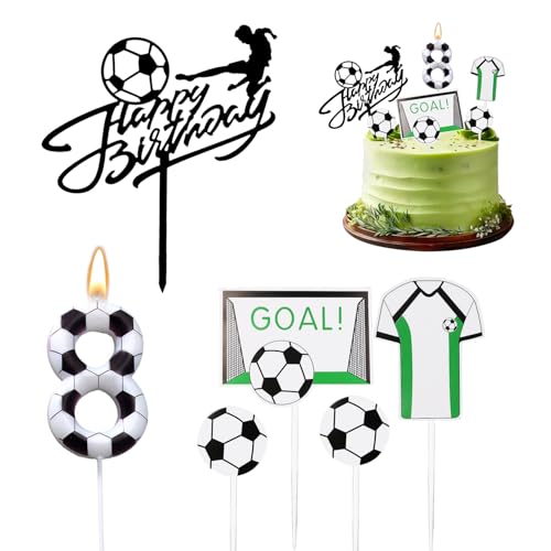 Geburtstagskerzen Zahlen 8,Fussball Deko Geburtstag Kinder,8 Geburtstag Junge,Kuchen Deko Fußball,Fussball Geburtstagdeko Geburtstagskerzen Zahlen 8,Fussball Deko Geburtstag Kinder,8 Geburtstag Junge,Kuchen Deko Fußball,Fussball Geburtstagdeko von VerLuky