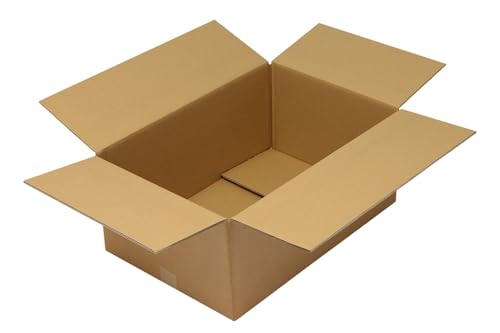 Faltkarton aus Wellpappe, 2-wellig, braun, Abm (LxBxH): 600x400x250mm, Qual. 2.30BC, 100 Stück, VerPal von VerPal