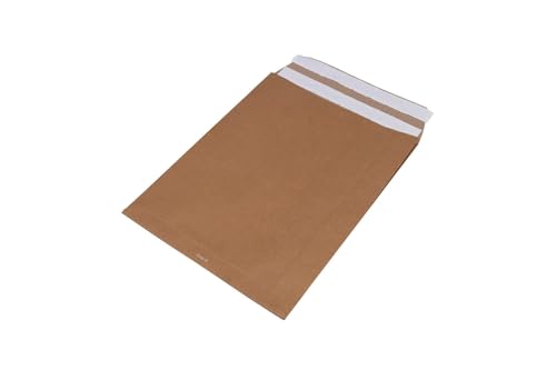 Papier-Versandtasche, Abm: (BxL+SF): 300x370x80mm, 125g/m² Papierstärke, doppelter SK-Verschluss, VerPal von VerPal