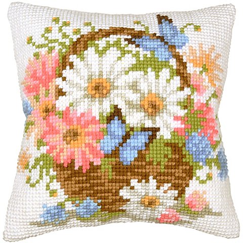 Kreuzstichkissen "Blumenkorb" Kreuzstichkissen "Blumenkorb" von Verachtert
