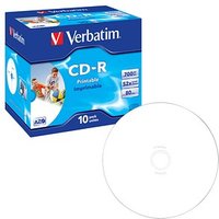 10 Verbatim CD-R 700 MB bedruckbar von Verbatim