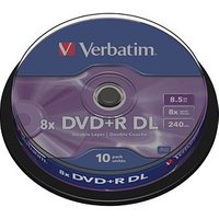 10 Verbatim DVD+R 8,5 GB Double Layer von Verbatim