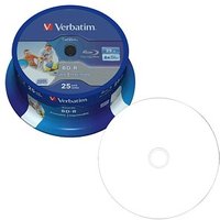 25 Verbatim Blu-ray BD-R 25 GB bedruckbar von Verbatim