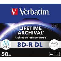 5 Verbatim Blu-ray BD-R 50 GB bedruckbar von Verbatim