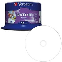 50 Verbatim DVD+R 4,7 GB bedruckbar von Verbatim