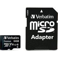 Verbatim Speicherkarte microSDXC-Card Premium 64 GB von Verbatim