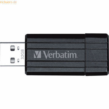 Verbatim USB-Stick PinStripe USB 2.0 32GB schwarz von Verbatim