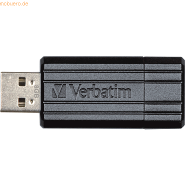 Verbatim USB-Stick Pinstripe USB 2.0 8GB schwarz von Verbatim