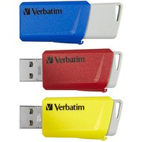 Verbatim USB-Sticks Store ´n´ Click rot, gelb, blau 16 GB von Verbatim
