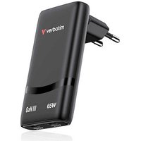verbatim Fold 'n’ Go GaN III Ladeadapter schwarz, 65 W von Verbatim