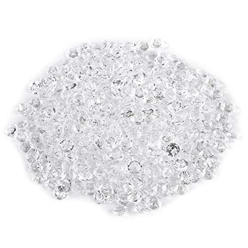 Acryl-Diamant-Edelsteine, 500 Stück, 8 mm, spitz, Acryl-Diamant-Konfetti für Hochzeit, Party, DIY, Handarbeit (weiß) von Verdant Touch