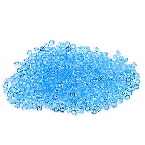 Acryl-Diamant-Edelsteine, 5000 Stück, DIY spitze Acryl-Diamant-Konfetti-Edelsteine für Hochzeitsfeier (hellblau) von Verdant Touch