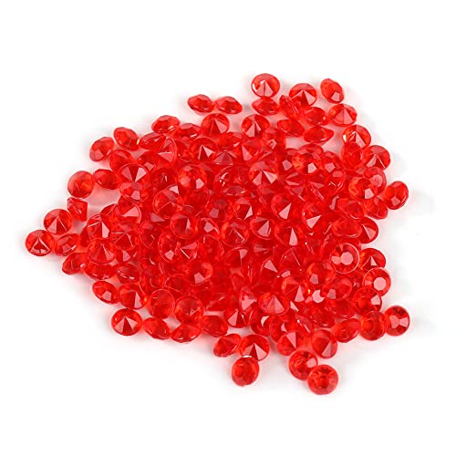 D I Y Acryl-Diamanten, 5000 Stück, DIY spitze Acryl-Diamant-Konfetti-Edelsteine für Hochzeitsfeier (rot) von Verdant Touch