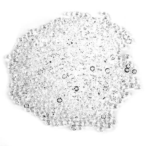 Kunststoff-Diamant-Konfetti-Edelsteine für Hochzeit, Party, 5000 Stück, zum Selbermachen, spitz, Acryl, Weiß von Verdant Touch