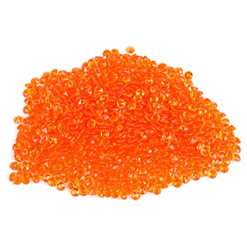 Kunststoff-Diamanten, 5000 Stück, DIY, spitz, Acryl-Diamant-Konfetti-Edelsteine für Hochzeit, Party (Orange) von Verdant Touch