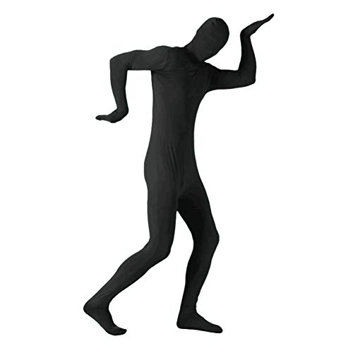Verdant Touch Halloween Bodysuit Unisex Halloween Bodysuit Ganzkörperanzug Cosplay Kostüm Schwarz XXXL PU Stretch Reißverschluss Rückseite für Frauen Männer Ideal für Partys, Bühnenauftritte, Paraden von Verdant Touch