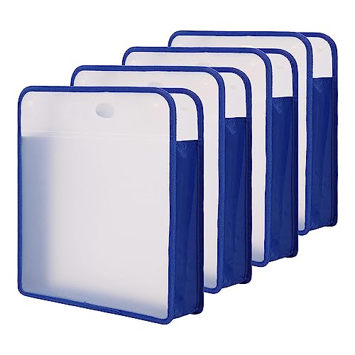 Vereen 4 Stück Scrapbook Papieraufbewahrung Transparent Scrapbook für 30,5 x 30,5 cm Papier, Scrapbooking, Fotos, Basteln, Blau von Vereen