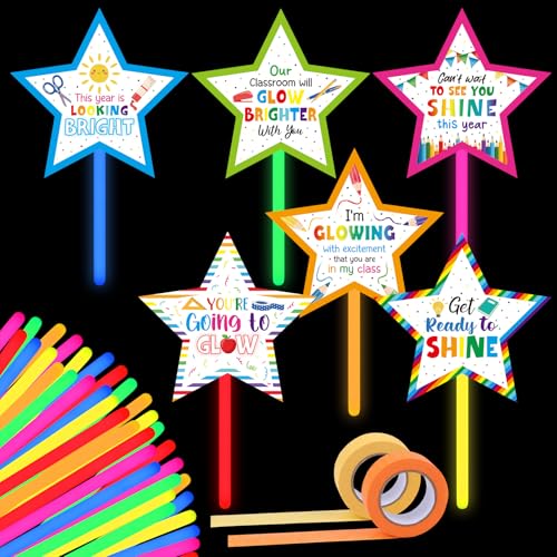 Vergissmeinnicht 24-teiliges Set "Back to School"-Geschenke für Schüler, 24 Stück 1 x 19,8 cm Leuchtstäbe, 24 Stück Get Ready to Shine Karten, Willkommensgeschenk für den ersten Schultag mit 2 Vergissmeinnicht 24-teiliges Set "Back to School"-Geschenke für Schüler, 24 Stück 1 x 19,8 cm Leuchtstäbe, 24 Stück Get Ready to Shine Karten, Willkommensgeschenk für den ersten Schultag mit 2 von Vergissmeinnicht