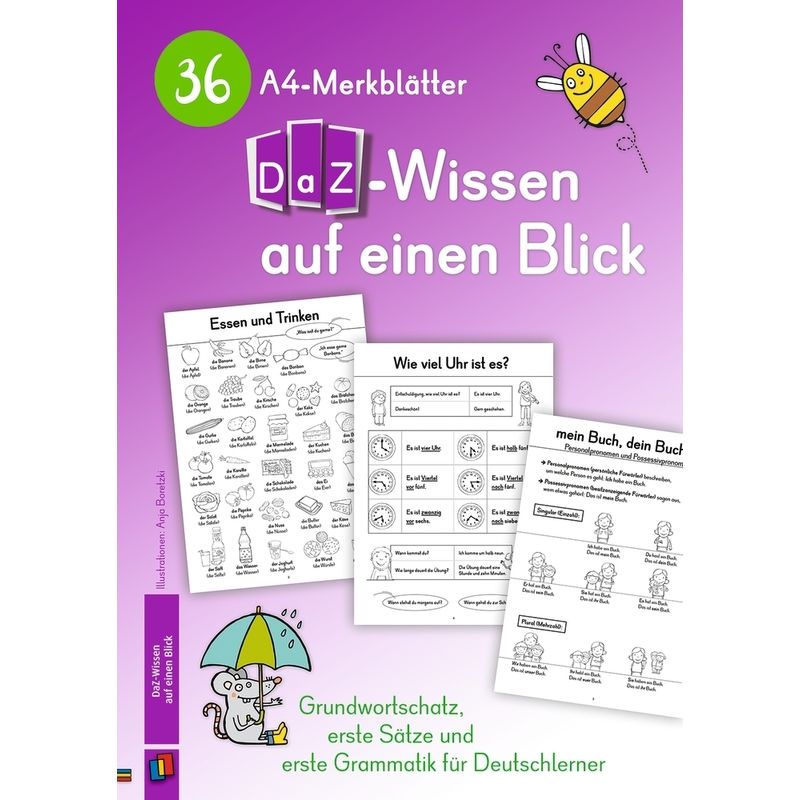 36 A4-Merkblätter Daz-Wissen Auf Einen Blick, Geheftet von Verlag an der Ruhr