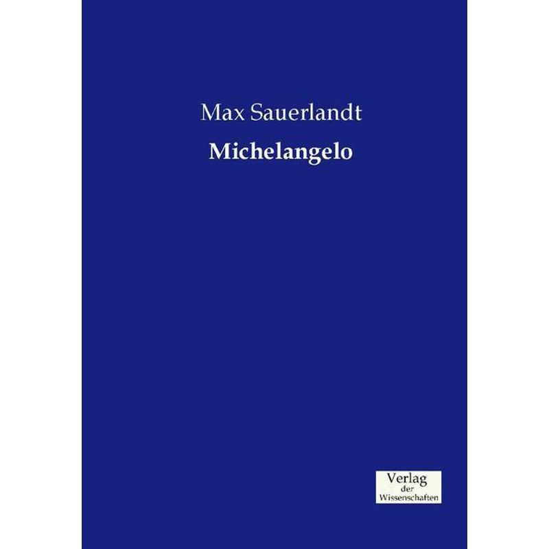 Michelangelo - Max Sauerlandt, Kartoniert (TB) von Verlag der Wissenschaften