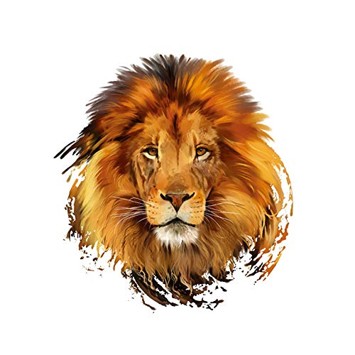 Verlike Löwe zum Aufbügeln, Wärmetransfer-Flicken, für Kleidung, T-Shirt-Sticker von Verlike