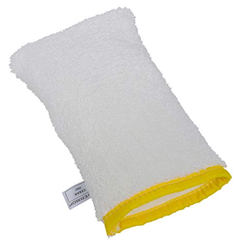 Vermop Handschuhmop Ceran-Staubmagnet, 100% PES-Microfaser, Weiß, 14,5 x 23 cm von Vermop