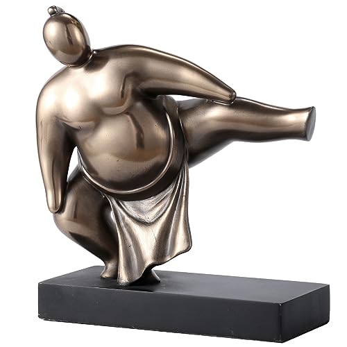 Veronese Design 12,4 cm abstrakte Sumo-Stomp-Skulptur japanische künstlerische Statue, Gießharz, Antik-Bronze-Finish Veronese Design 12,4 cm abstrakte Sumo-Stomp-Skulptur japanische künstlerische Statue, Gießharz, Antik-Bronze-Finish von Veronese Design