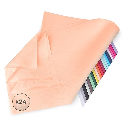 Verpackungswelt Seidenpapier 24 Blätter | 76x50 cm | Buntes Transparentpapier ideal als Verpackungsmaterial & Geschenkpapier | Papier zum Basteln | Schöne Dekoration | Bastelpapier in Apricot Verpackungswelt Seidenpapier 24 Blätter | 76x50 cm | Buntes Transparentpapier ideal als Verpackungsmaterial & Geschenkpapier | Papier zum Basteln | Schöne Dekoration | Bastelpapier in Apricot von Verpackungswelt