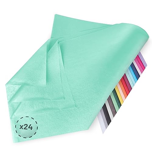 Verpackungswelt Seidenpapier 24 Blätter | 76x50 cm | Buntes Transparentpapier ideal als Verpackungsmaterial & Geschenkpapier | Papier zum Basteln | Schöne Dekoration | Bastelpapier in Mint Verpackungswelt Seidenpapier 24 Blätter | 76x50 cm | Buntes Transparentpapier ideal als Verpackungsmaterial & Geschenkpapier | Papier zum Basteln | Schöne Dekoration | Bastelpapier in Mint von Verpackungswelt