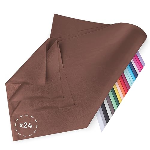 Verpackungswelt Seidenpapier 24 Blätter | 76x50 cm | Buntes Transparentpapier ideal als Verpackungsmaterial & Geschenkpapier | Papier zum Basteln | Schöne Dekoration | Bastelpapier in Schokolade Verpackungswelt Seidenpapier 24 Blätter | 76x50 cm | Buntes Transparentpapier ideal als Verpackungsmaterial & Geschenkpapier | Papier zum Basteln | Schöne Dekoration | Bastelpapier in Schokolade von Verpackungswelt