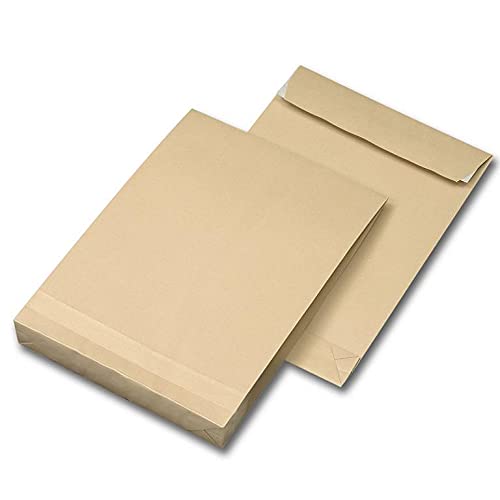 250 Faltentaschen Versandtaschen DIN C5 162 x 229 x 40 mm braun 120 g/m² von Versandpappe