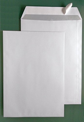50 Versandtaschen Briefumschläge haftklebend DIN B4 weiß 250 x 353 mm 100 g/m² von Versandpappe