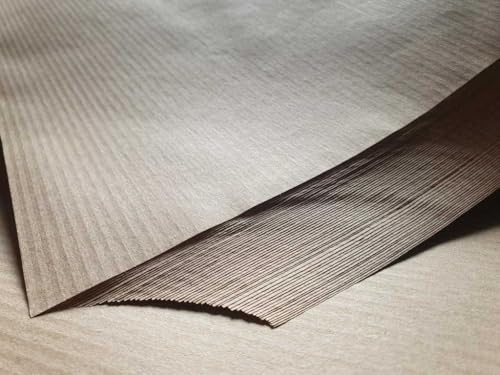Kraftpapier braun gerippt 75 x 100 cm Bogenware 80 g/m² als Packpapier, Geschenkverpackung, Polstermaterial, Schutzschicht oder Dekomaterial (45) von Versandpappe