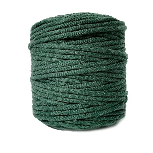 Makramee Garn 3mm x 200m Grün Baumwolle Schnur Baumwollgarn Baumwollseil Kordel für DIY Handwerk , Faden zum basteln von Vershy