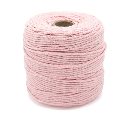 Makramee Garn 3mm x 200m Rosa Baumwolle Schnur Baumwollgarn Baumwollseil Kordel für DIY Handwerk , Faden zum basteln von Vershy